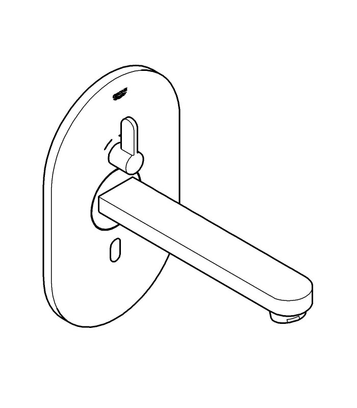 Compra online Peças de reposição profissionais e profissionais Grohe EUROSMART COSMO E MEZ.MURAL LAV.INF.230 (36315000) en oferta al mejor precio