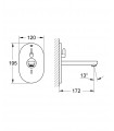 Peças de reposição profissionais e profissionais Grohe EUROSMART COSMO E MEZ.MURAL LAV.INF.230 (36315000)