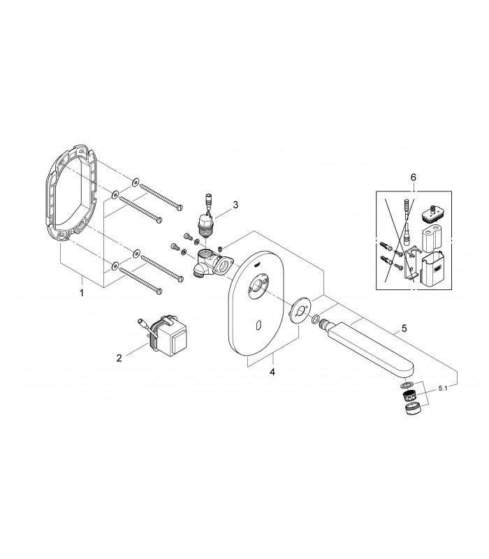 Compra online Recambios Profesionalfesionales y piezas Grohe Euroeco CE grifo electrónico p.ext. lav. (36273000) en oferta al mejor precio