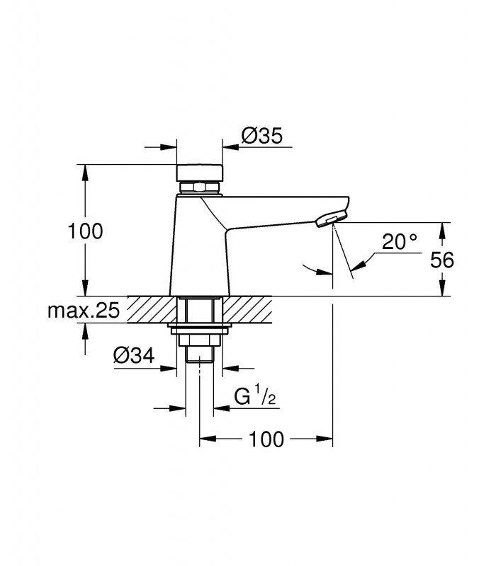 Compra online Recambios Profesionalfesionales y piezas Grohe Euroeco CT grifo temporizado lavabo en oferta al mejor precio