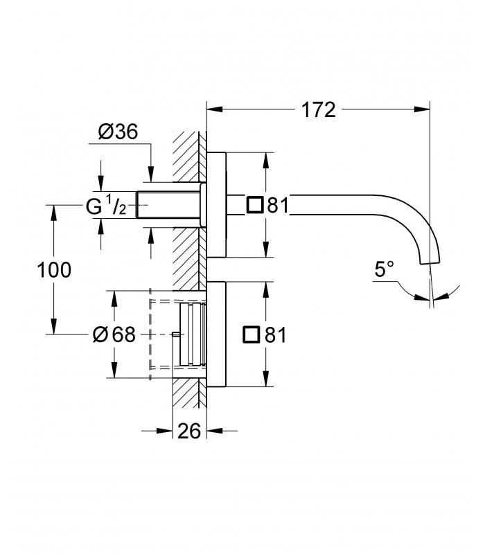 Compra online Peças de reposição e peças profissionais e profissionais para torneira de parede Grohe Allure E. eletrônico en oferta al mejor precio