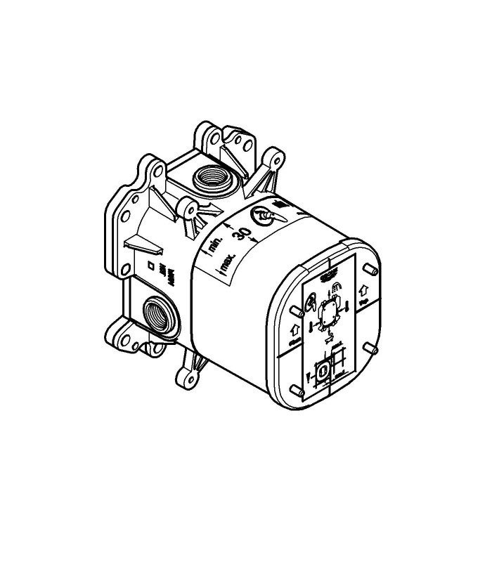 Compra online Grohe Rapido E sistema oculto e mecanismo universal parte interna monocomando misturadores ocultos en oferta al mejor precio