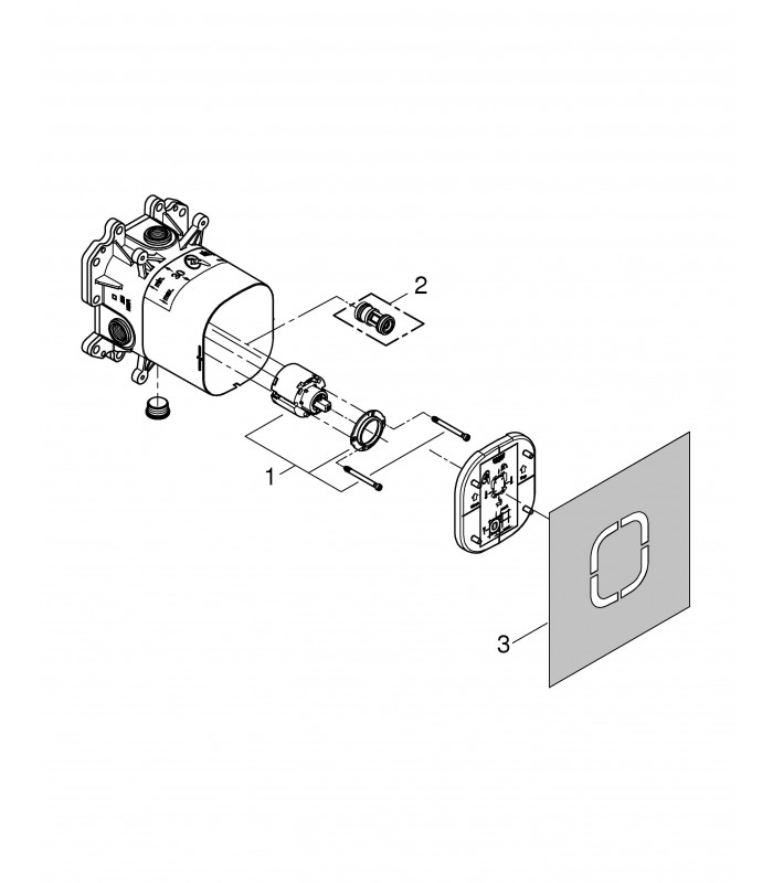 Compra online Mecanismo y sistema empotrado Grohe Rapido E parte  interior universal monomandos empotrados en oferta al mejor precio