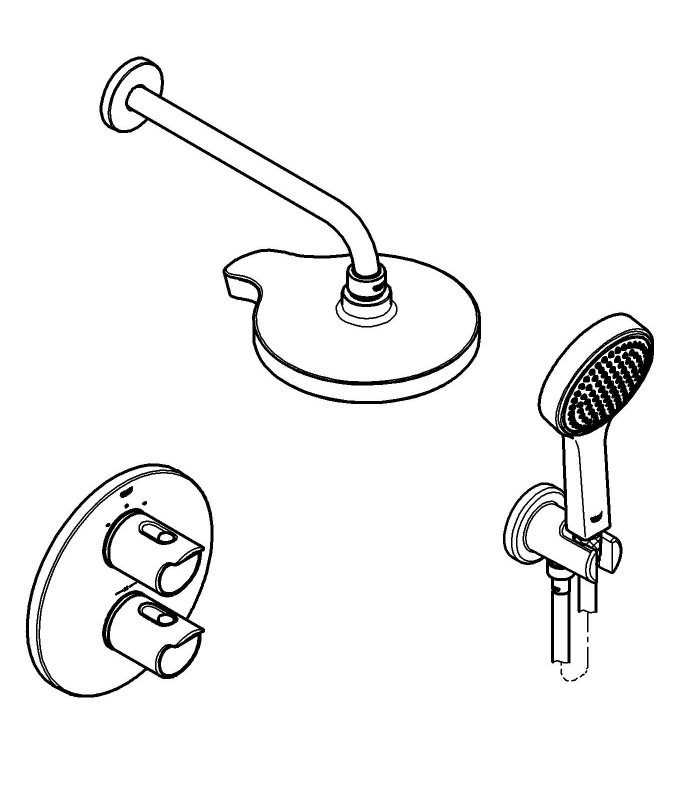 Compra online Termostato Grohe GRT 2000 NEW conj.term.emp. ducha +ducha en oferta al mejor precio