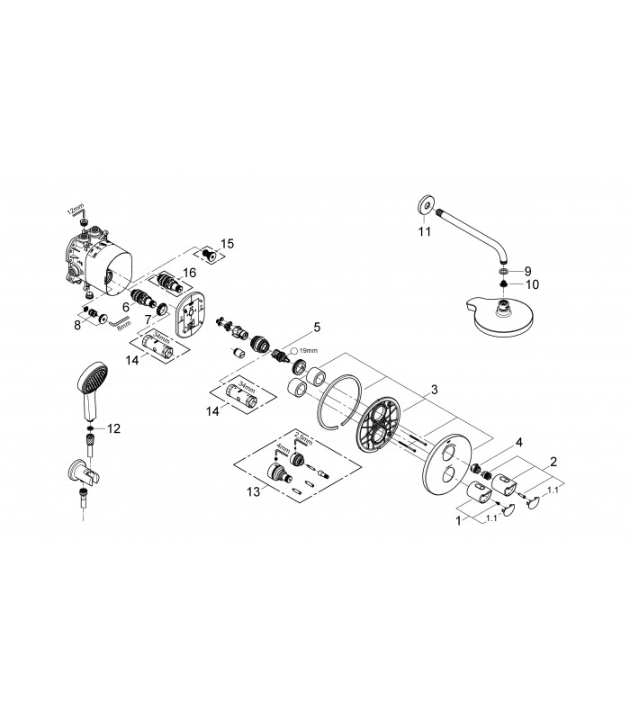 Compra online Termostato Grohe GRT 2000 NEW conj.term.emp. ducha +ducha en oferta al mejor precio