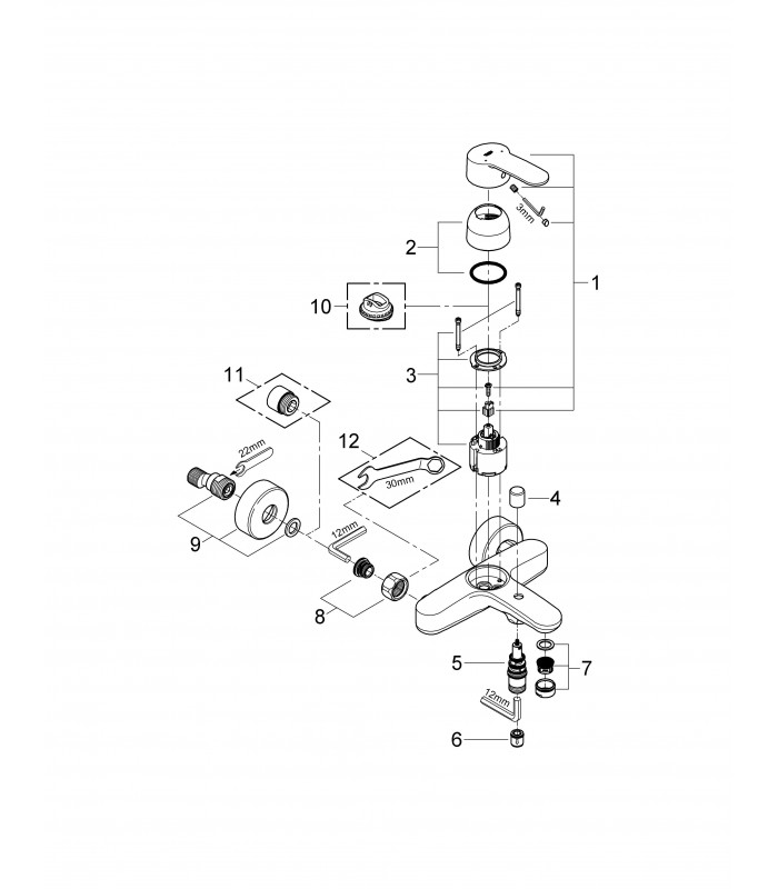 Compra online Torneira de banheiro Grohe Eurostyle Cosmopolitan 1/2" (33591002) en oferta al mejor precio