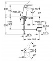 Grifería para baño Grohe Eurodisc Cosmo mono. lav 35mm vaciador S (33190002)