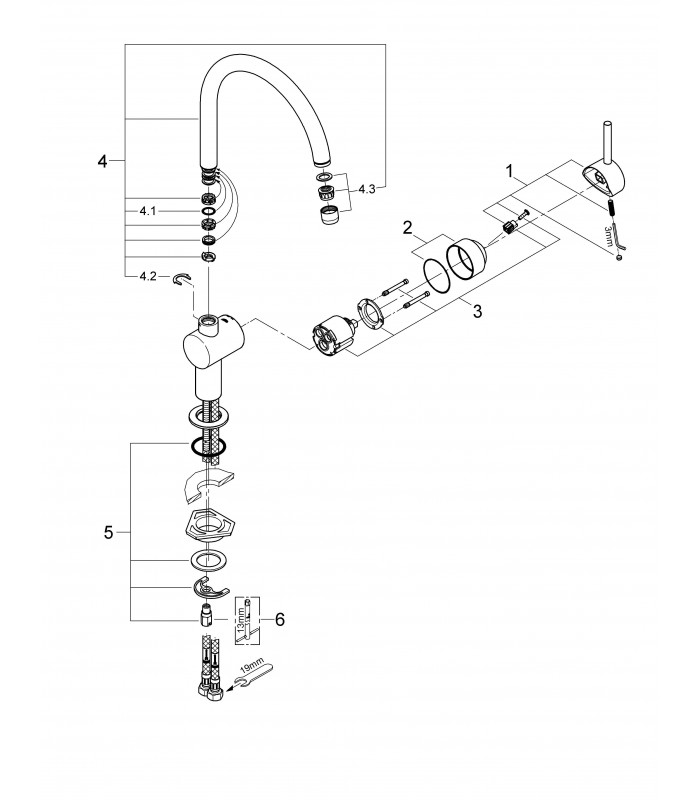 Compra online Misturadora de lavatório Grohe Minta 1/2" (Ref. 32917000) en oferta al mejor precio