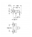 Misturador monocomando de chuveiro Grohe Eurosmart Cosmo com chuveiro exposto