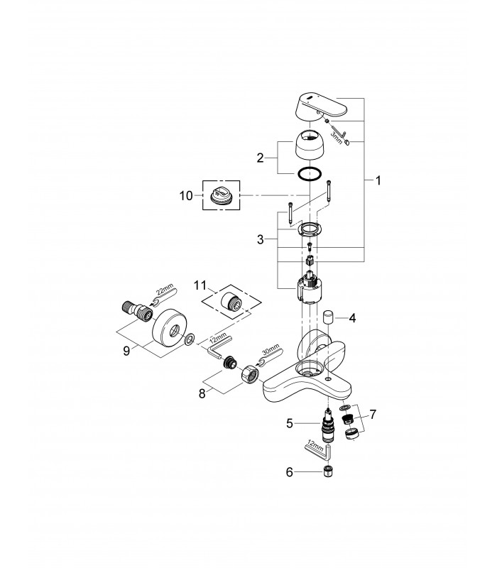 Compra online Torneira de banheiro Grohe Eurosmart Cosmo monom. chuveiro do banheiro visto en oferta al mejor precio