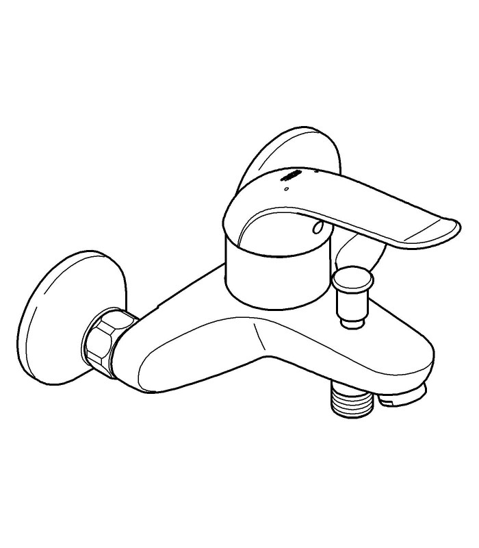 Compra online Peças de reposição e peças profissionais e profissionais Misturador monocomando de banho e chuveiro Grohe Euroeco en oferta al mejor precio