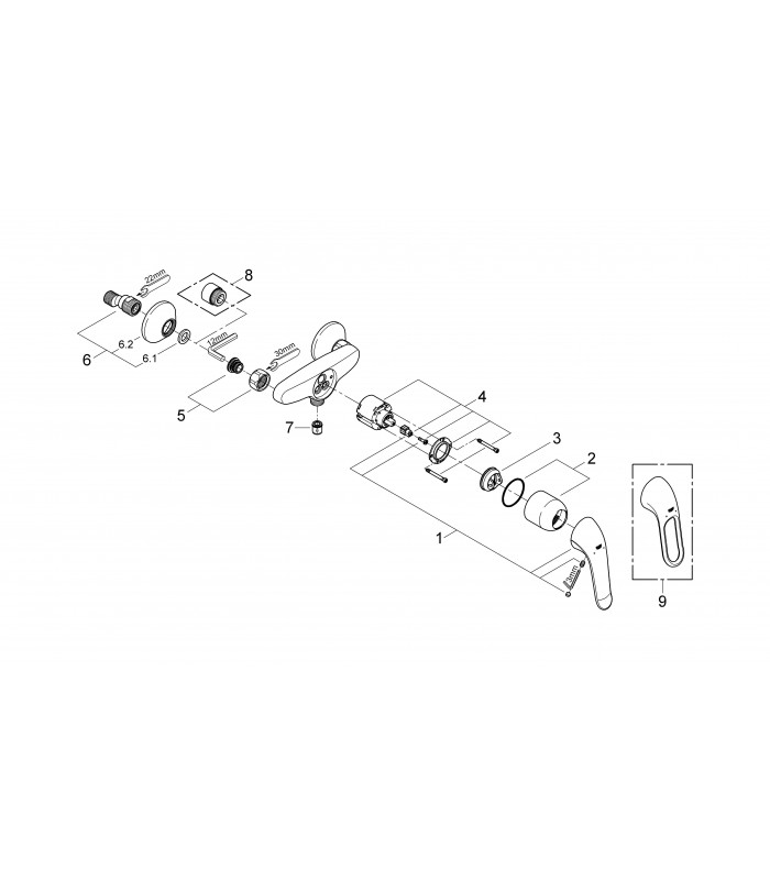 Compra online Peças de reposição profissionais e peças Grohe Euroeco chuveiro monocomando (32780000) en oferta al mejor precio