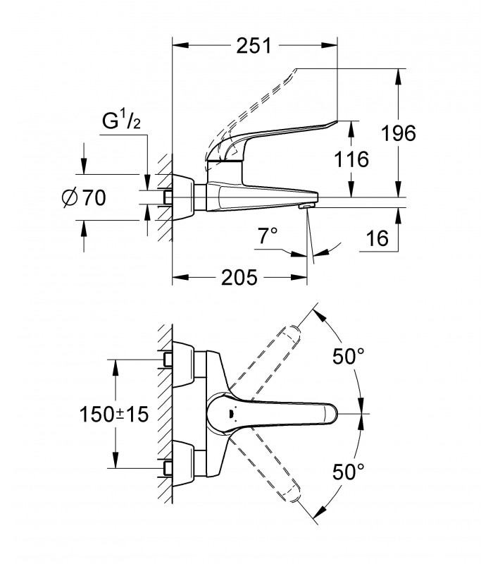 Compra online Grohe Euroeco Monomando lavabo mural (32778000) en oferta al mejor precio