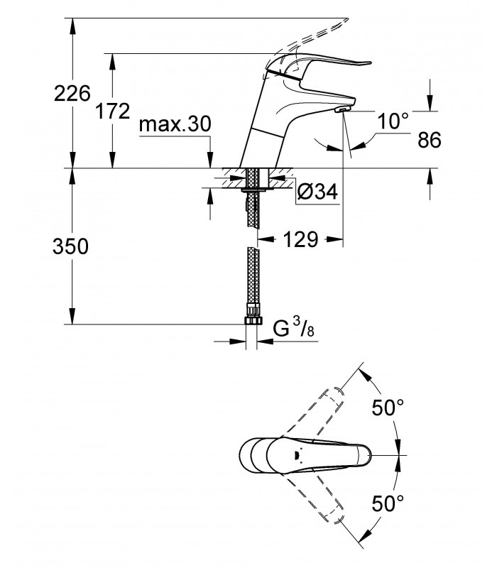 Compra online Misturadora monocomando para lavatório Grohe Euroeco Special (32765000) en oferta al mejor precio