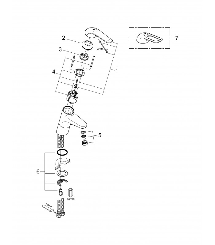 Compra online Misturadora monocomando para lavatório Grohe Euroeco Special (32765000) en oferta al mejor precio