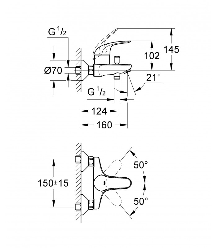 Compra online Grohe Euroeco - Grifo para baño y ducha 1/2" (Ref. 32743000) en oferta al mejor precio