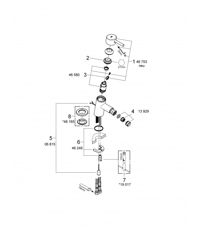 Compra online Torneira de banheiro monom. Grohe Concetto bidé 28mm corrente S en oferta al mejor precio