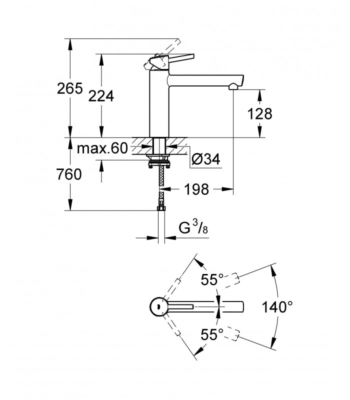 Compra online Torneira de cozinha dobrável Grohe Concetto 1/2" (31210001) en oferta al mejor precio