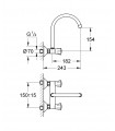 Misturadora de pia de parede Grohe Costa L 1/2" (Ref. 31191001)