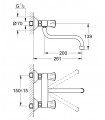 Torneira de cozinha monobloco Grohe Costa L com bica de parede (31187001)