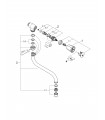 Torneira de pia de parede Grohe Costa L Monoblock com bica giratória (30484001)