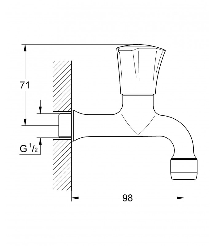 Compra online Grifo de cocina Grohe Costa L Monoblock mural una agua (30098001) en oferta al mejor precio