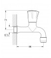 Torneira de cozinha monobloco de parede Grohe Costa L de água única (30098001)