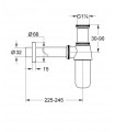 Grohe Sifon de Lavabo 1 1/4"