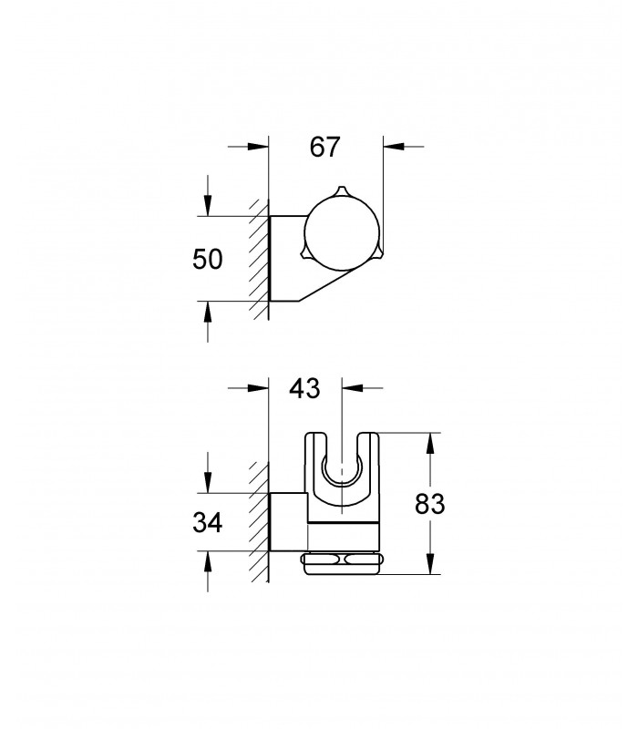 Compra online Grohe Relexa Soporte mural regulable (Ref. 28623000) en oferta al mejor precio