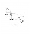 Sistema de chuveiro Grohe Braço de chuveiro 147 mm