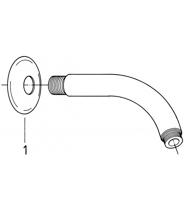 Compra online Sistema de chuveiro Grohe Braço de chuveiro 147 mm en oferta al mejor precio