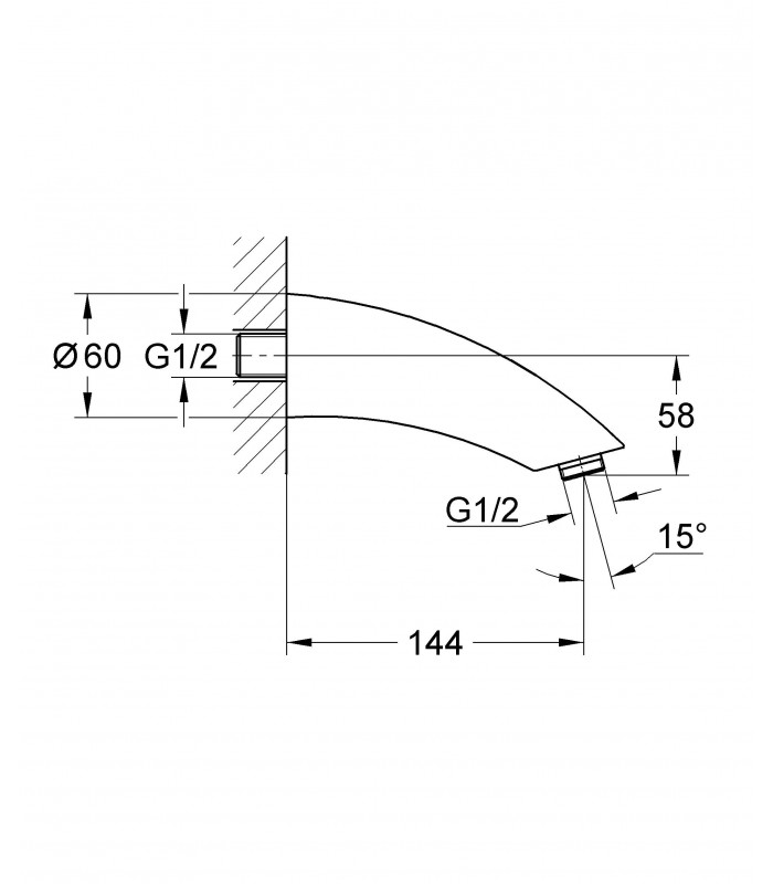 Compra online Grohe Movario brazo de 144 para ducha mural (28529000) en oferta al mejor precio
