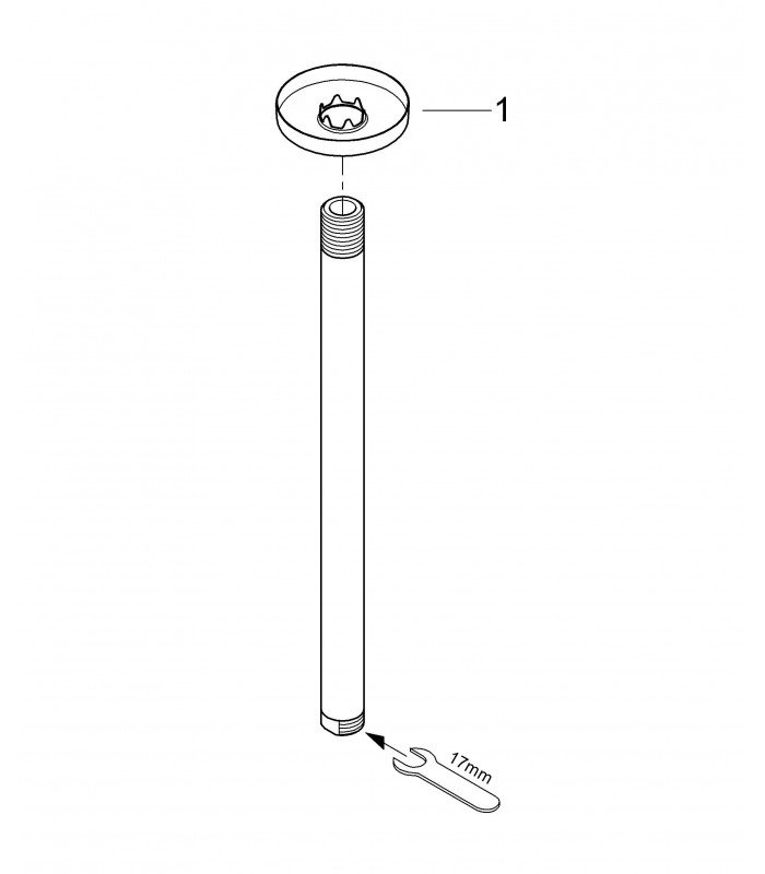 Compra online Sistema de chuveiro Grohe Rainshower Braço de teto 292mm en oferta al mejor precio