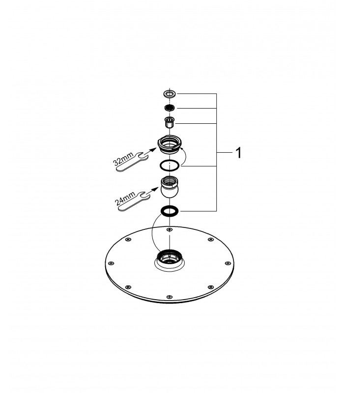Compra online Sistema de chuveiro Grohe Rainshower 210 cosmo chuveiro de parede (28368000) en oferta al mejor precio