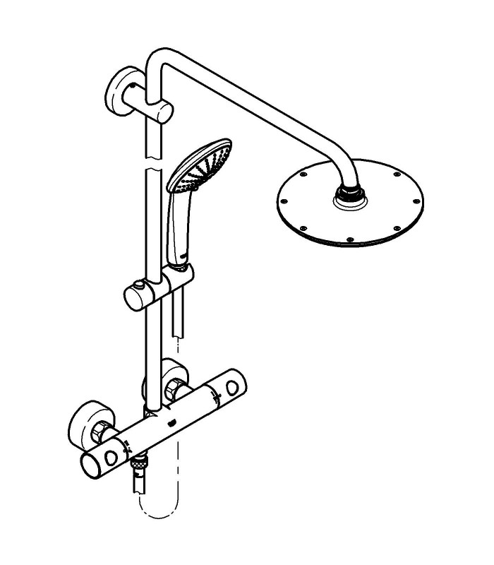 Compra online Sistema de chuveiro Grohe Euphoria 210 sistema de chuveiro termostático en oferta al mejor precio