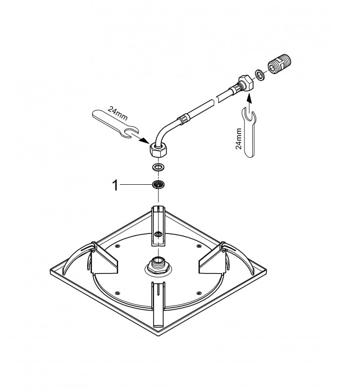 Compra online Sistema de chuveiro Grohe RSH Allure 210 chuveiro de teto quadrado 230 en oferta al mejor precio