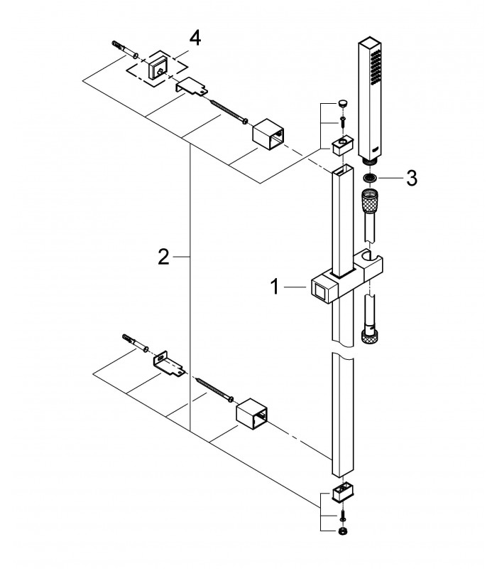 Compra online Sistema de chuveiro Grohe Euphoria Cube Stick conjunto de chuveiro 900 en oferta al mejor precio