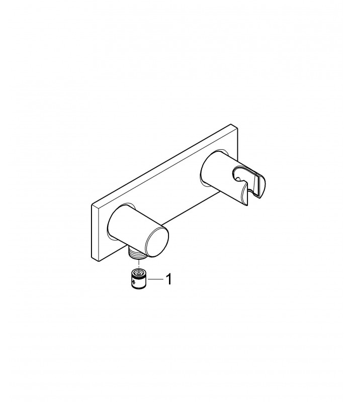 Compra online Sistema de ducha Grohe Grohtherm F placa codo y soporte metal en oferta al mejor precio