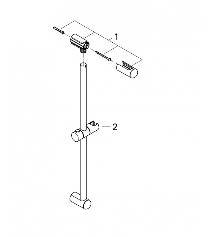 Compra online Sistema de ducha Grohe NTempesta barra de ducha 600 en oferta al mejor precio
