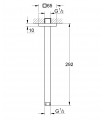 Sistema de chuveiro Grohe Rainshower Braço de teto flor.cuadr.