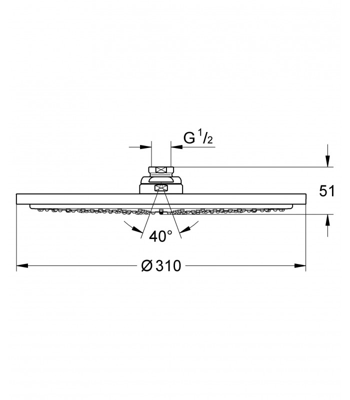 Compra online Chuveiro de parede Grohe Rainshower Cosmopolitan 310 27477000 en oferta al mejor precio