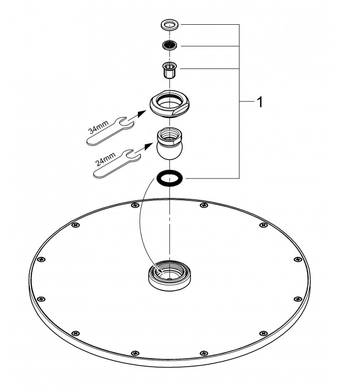 Compra online Ducha mural Grohe Rainshower Cosmopolitan 310 27477000 en oferta al mejor precio