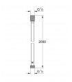 Flexo Grohe para ducha modelo Silverflex  twistfree de 2 metros (27137000)