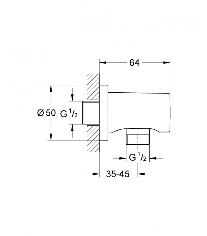 Compra online Grohe Rainshower Codo de salida de 1/2" (Ref. 27076000) en oferta al mejor precio