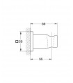 Sistema de ducha Grohe Soporte Mural para Ducha Fijo Cuadrado