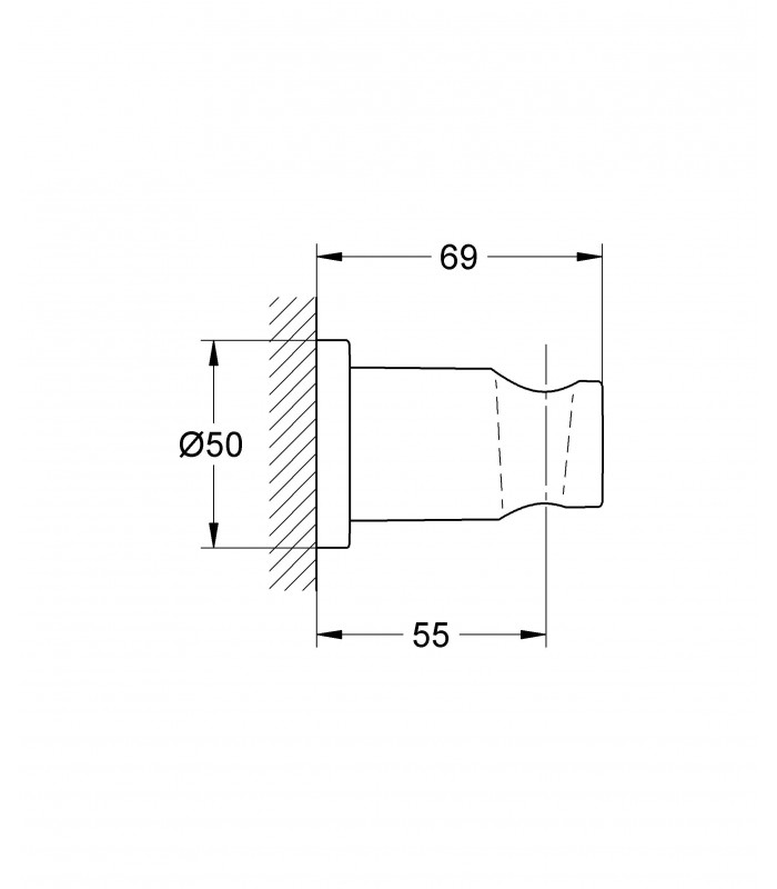 Compra online Grohe Rainshower Soporte Mural para Ducha Fijo (27074000) en oferta al mejor precio