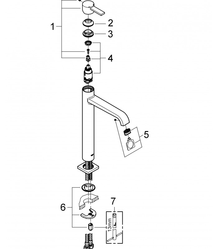 Compra online Grifería para baño Grohe Allure Monom. Lav tipo Bol caño 180mm XL en oferta al mejor precio