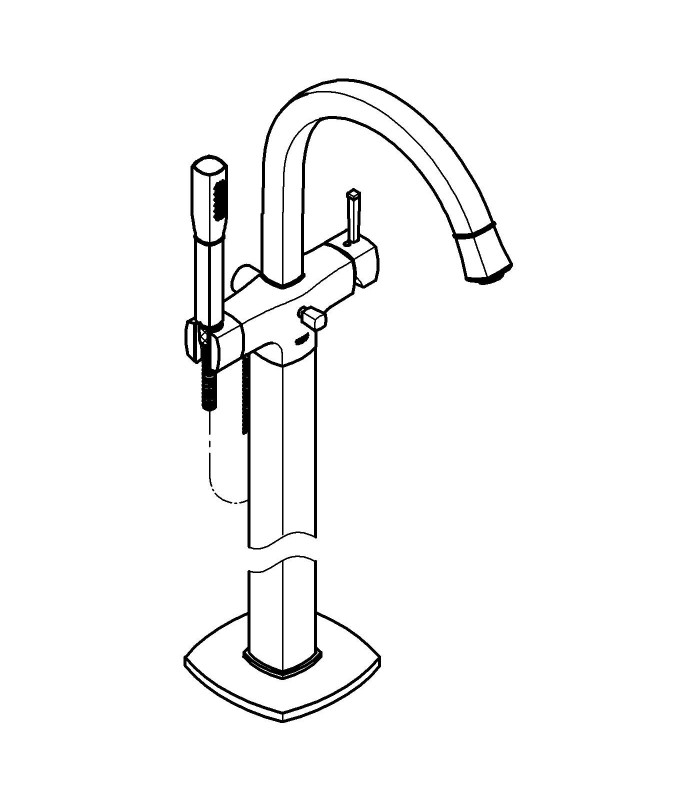Compra online Torneira para banheira e chuveiro GROHE Grandera (23318000) en oferta al mejor precio
