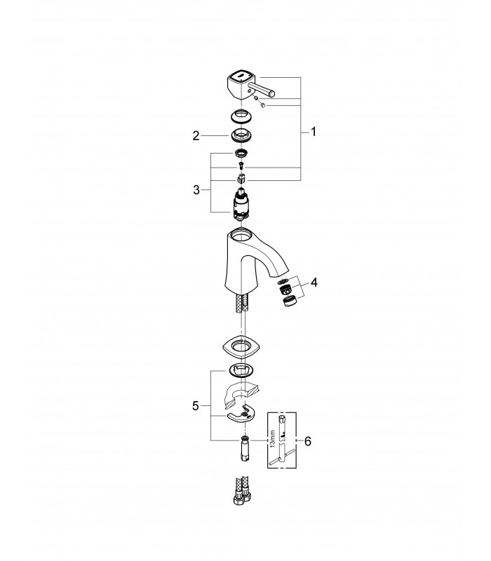 Compra online Grifería para baño Grohe Grandera monom. lavabo 28mm eco c/liso M (23310000) en oferta al mejor precio