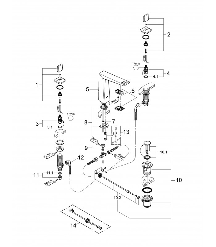 Compra online Grifería para baño Grohe ALLURE BRILLIANT para  encimera (20344000) en oferta al mejor precio